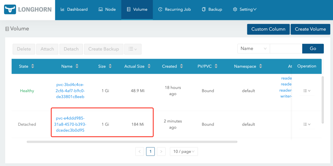 通过 Kubernetes CSI 实现 Longhorn 卷快照备份、恢复、克隆与扩容功能