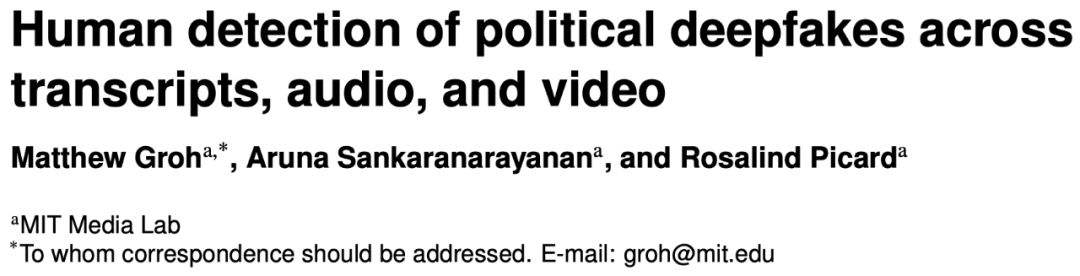 骗人还是文字强！MIT最新研究：DeepFake换脸还不如编辑动动笔