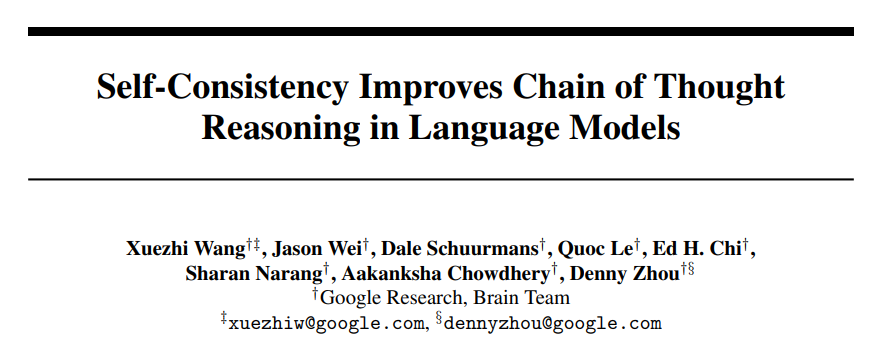 谷歌通过自洽性提升大模型推理能力，在数学问题解答基准上超越GPT-3 20%